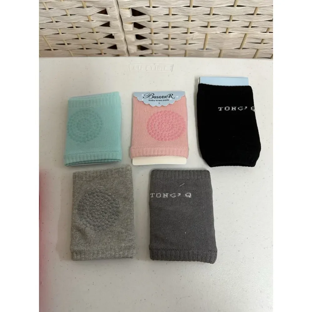 Bosoner‎ Baby Crawling Anti-Slip Knee Pads Unisex Toddlers Kneepads 5 Pairs